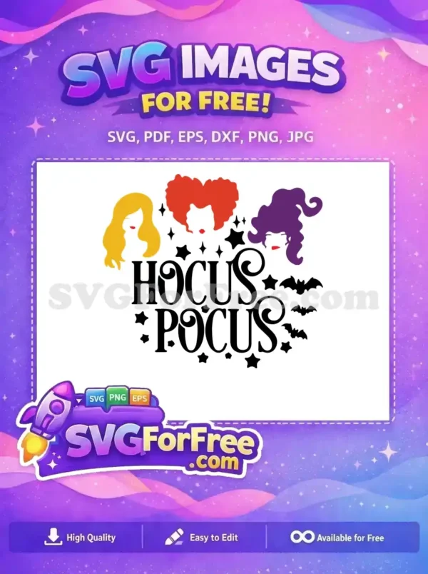Free Sanderson Sisters Free Silhouette Faces Hocus Pocus Free SVG