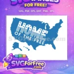 Free Patriotic Stars Free Stripes Home of the Free SVG - Instant Download