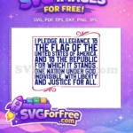 Free Pledge Allegiance Free Patriotic Quote America Free SVG 1 - Instant Download