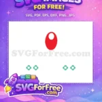 Free Red Easter Egg Free Teal Flowers Holidays Free SVG - Instant Download