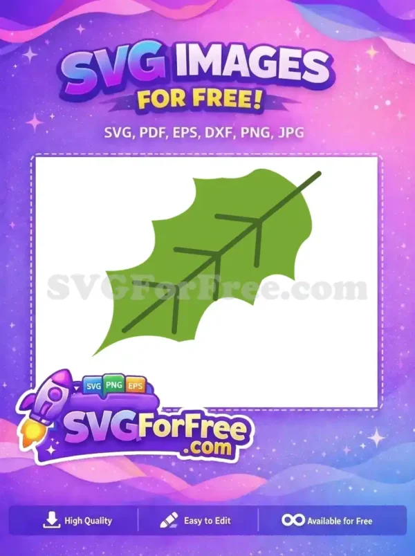 Free Simple Holly Leaf Free Christmas Decoration Free SVG Free Simple Holly Leaf Free Christmas Decoration Free SVG