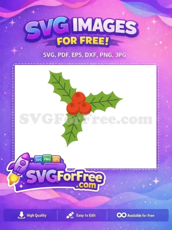 Free Green Leafed Free Red Berries Holidays Free SVG Free Green Leafed Free Red Berries Holidays Free SVG