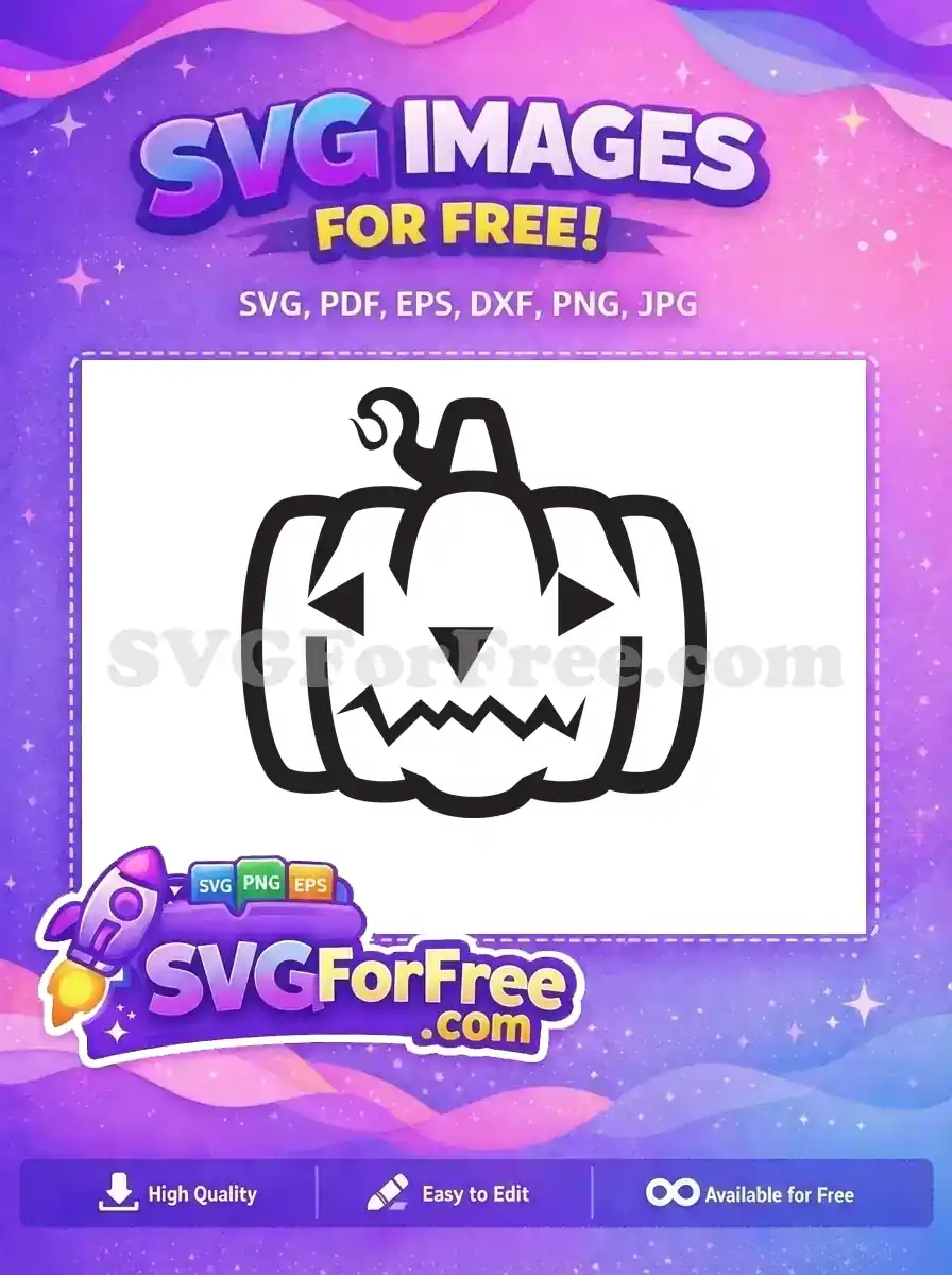 Free Triangle Eye Free Zigzag Mouth Halloween Free SVG