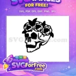 Free Skull Roses Crown Free Holidays Christmas Easter Free SVG - Instant Download