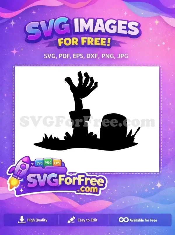 Free Zombie Hand Free Grave Halloween Silhouette Free SVG