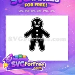 Free Smiling Face Free Three Buttons Gingerbread Free SVG - Instant Download