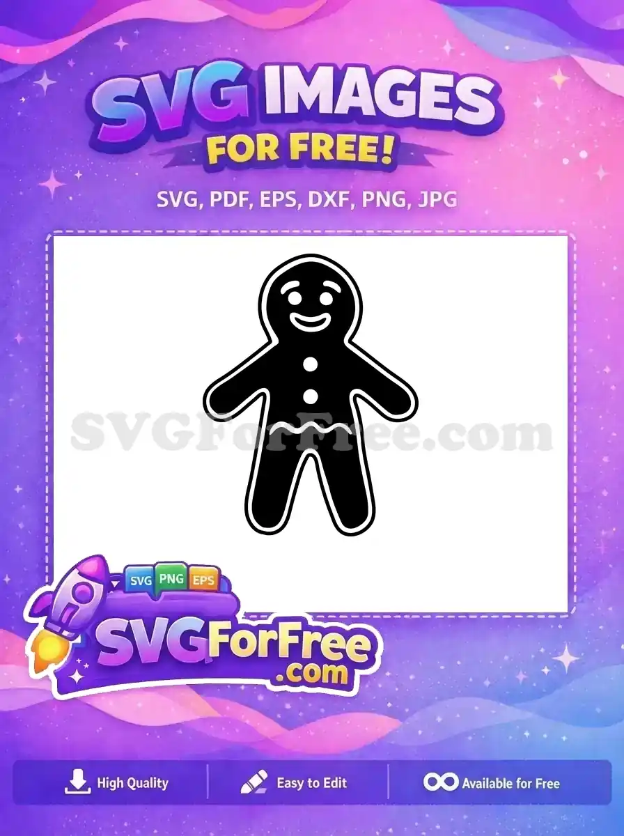 Free Smiling Face Free Three Buttons Gingerbread Free SVG