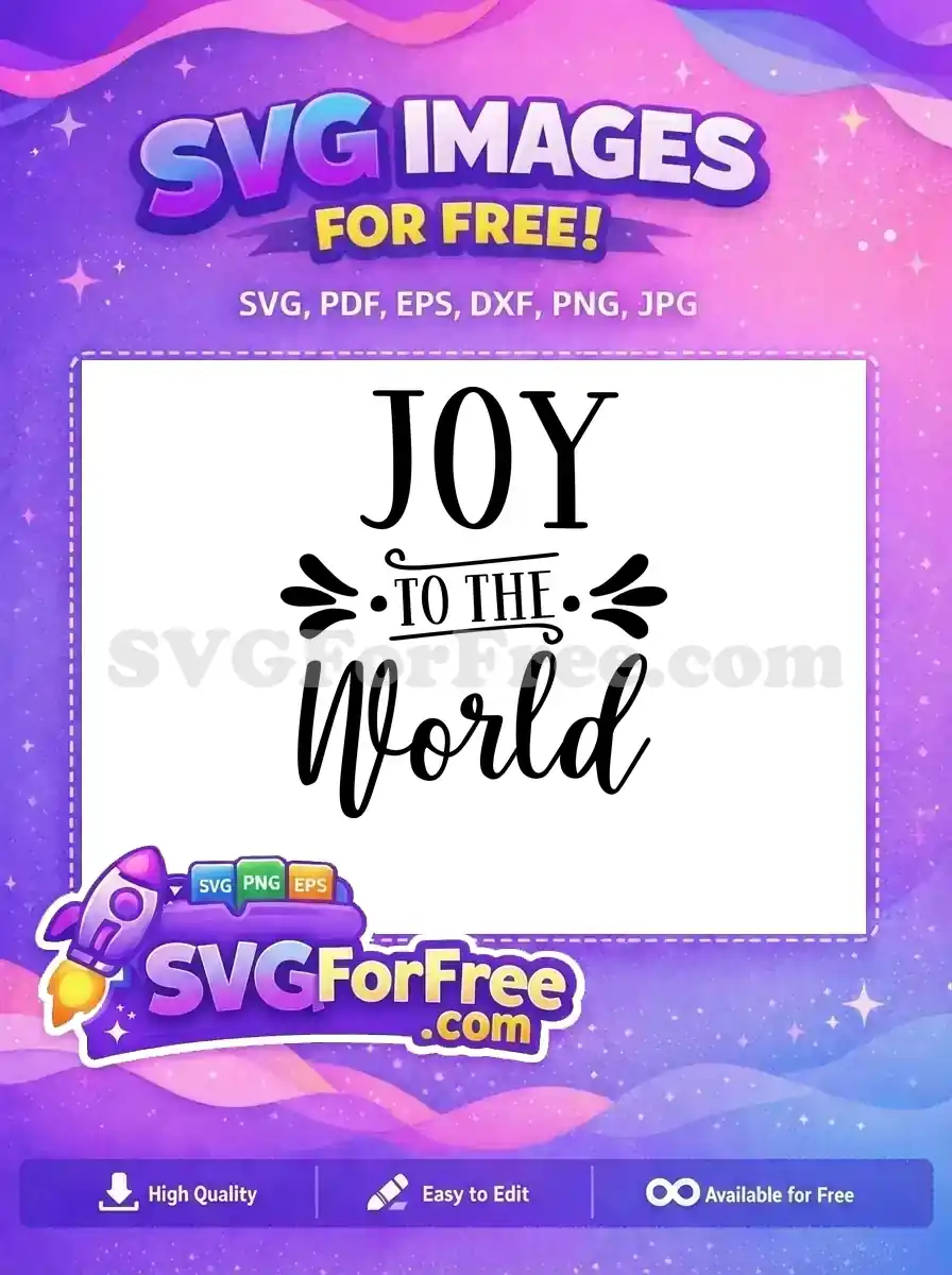 Free Joyful Letters Free Christmas Decoration Joy To The World Free SVG