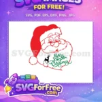 Free Santa with Glasses Free Reindeer Merry Christmas Free SVG - Instant Download