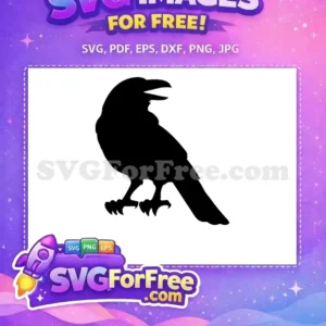 Free Black Raven Silhouette Free Crow Holidays Christmas Free SVG