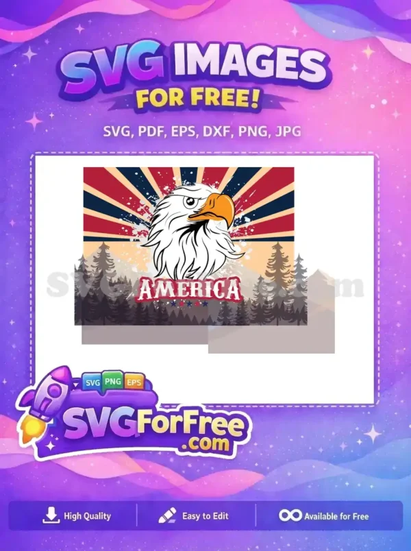 Free Patriotic Eagle Free USA Flag America Free SVG