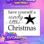 Free Sandy Little Christmas Free Starfish Free Holidays Christmas SVG - Instant Download