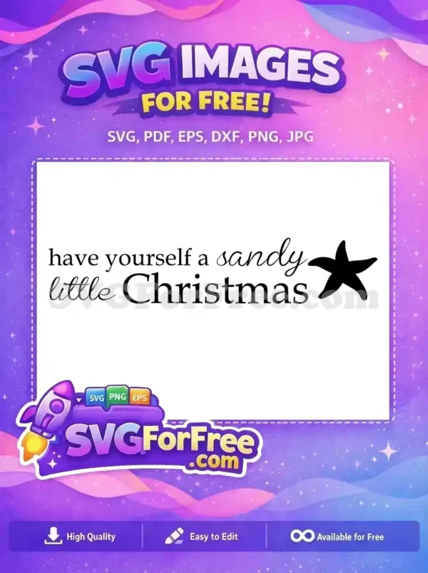 Free Sandy Quote Free Star Silhouette Christmas Free SVG