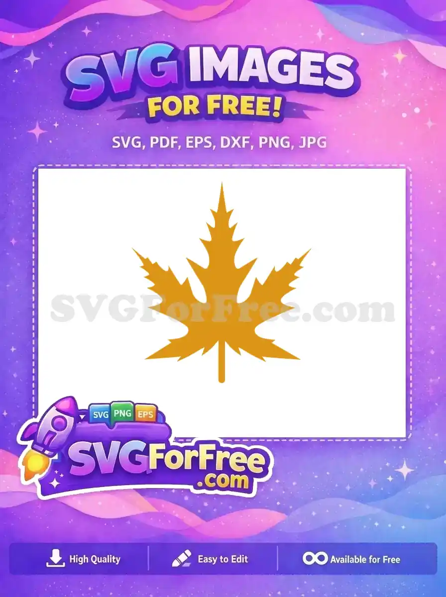 Free Golden Maple Leaf Free Autumn Design Holidays Free SVG