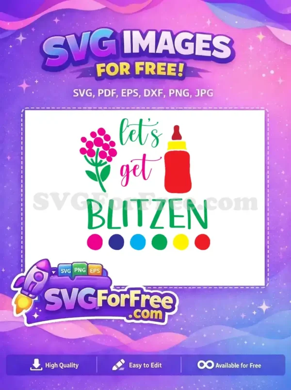 Free Let’s Get Blitzen Free Colorful Dots Christmas Free SVG Free Let's Get Blitzen Free Colorful Dots Christmas Free SVG