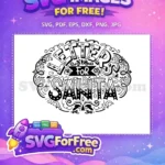 Free Ornate Lettering Free Letter For Santa Christmas Free SVG - Instant Download