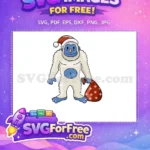 Free Santa Hat Free Snowflake Bag Christmas Yeti Free SVG - Instant Download