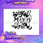 Free Joyous Merry Blessed Free Bold Font Christmas Free SVG - Instant Download