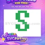 Free Pixel Art Block Free Green Geometric Christmas Free SVG - Instant Download