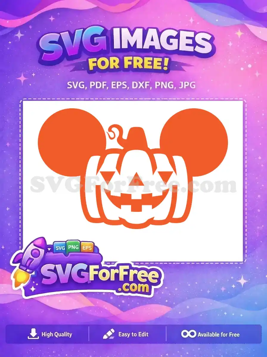 Free Orange Pumpkin Ears Free Jack O Lantern Holidays Free SVG