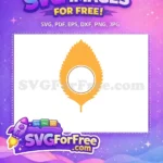 Free Golden Leaf Frame Free Easter Holidays Christmas Free SVG - Instant Download