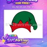 Free Green Elf Hat Free Red Trim Christmas Free SVG - Instant Download