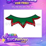 Free Green Collar Free Red Trim Holidays Christmas Free SVG - Instant Download