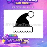 Free Santa Hat Silhouette Free Christmas Holidays Easter Free SVG - Instant Download