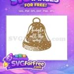 Free Decorative Bell Free Single All the Way Christmas Free SVG - Instant Download
