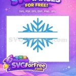 Free Blue Snowflake Monogram Free Christmas Holidays Design Free SVG 1 - Instant Download