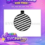 Free Striped Bauble Free Christmas Ornament Holidays Free SVG 1 - Instant Download
