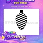 Free Striped Ornament Free Christmas Holiday Decoration Free SVG - Instant Download