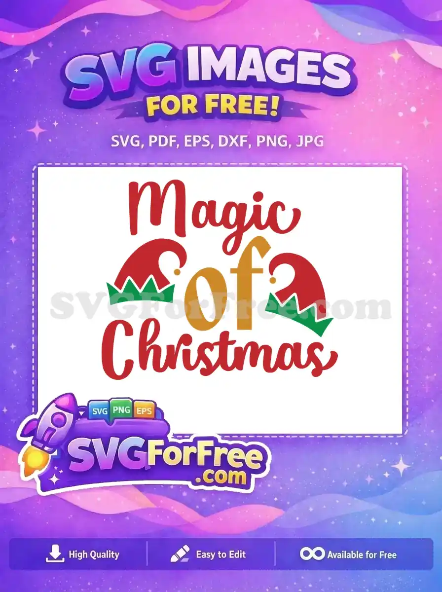 Free Red Elf Hat Free Green Trim Magic Christmas Free SVG