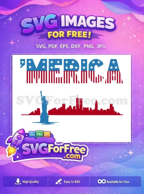 Free America Flag Free Patriotic Skyline Memorial Free SVG