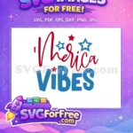 Free Patriotic Stars Free America Vibes Holidays Free SVG - Instant Download