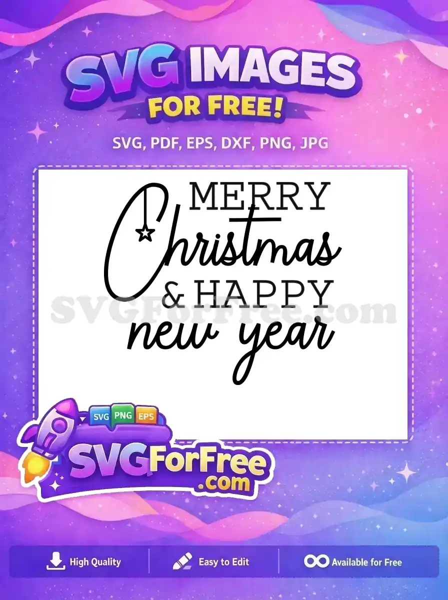 Free Merry Christmas Free Happy New Year Holidays Free SVG 1