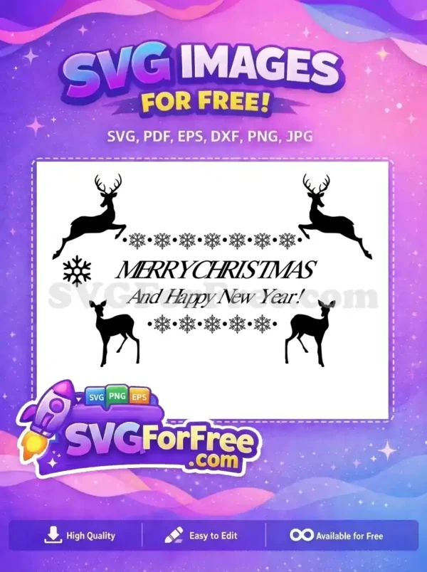 Free Reindeer Silhouettes Free Merry Christmas Holidays Free SVG 1