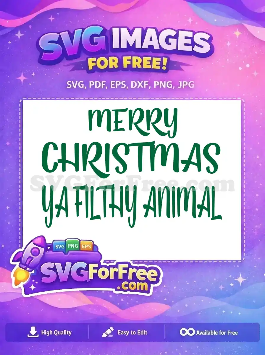 Free Dark Green Letters Free Christmas Movie Quote Free SVG