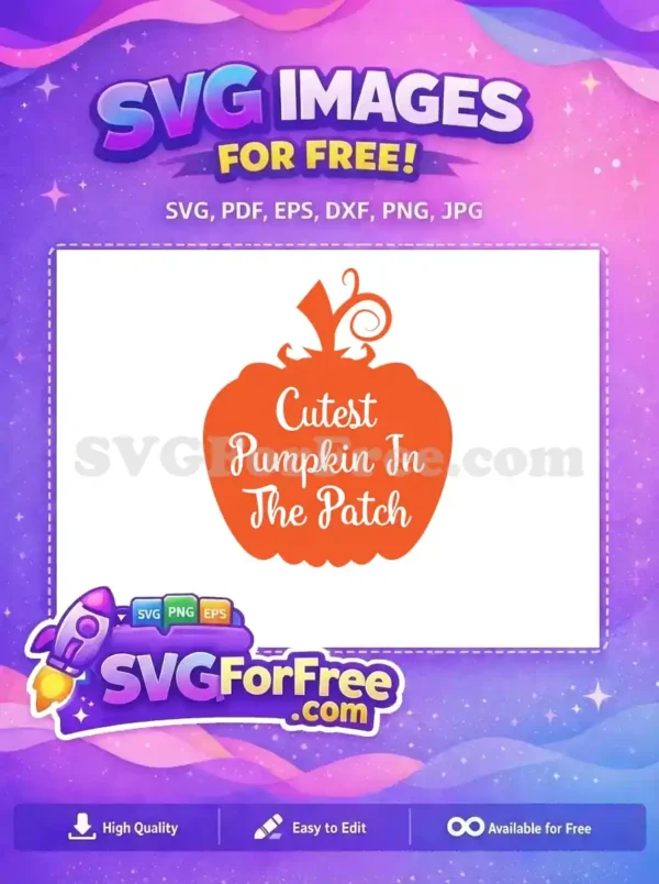 Free Orange Pumpkin Free Cutest Patch Holidays Free SVG