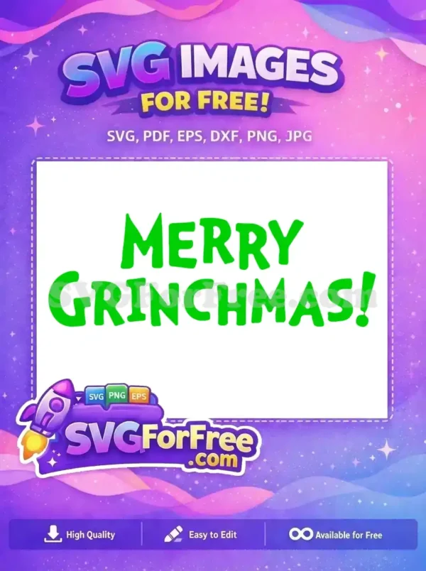 Free Green Merry Grinchmas Free Holidays Christmas Green Free SVG