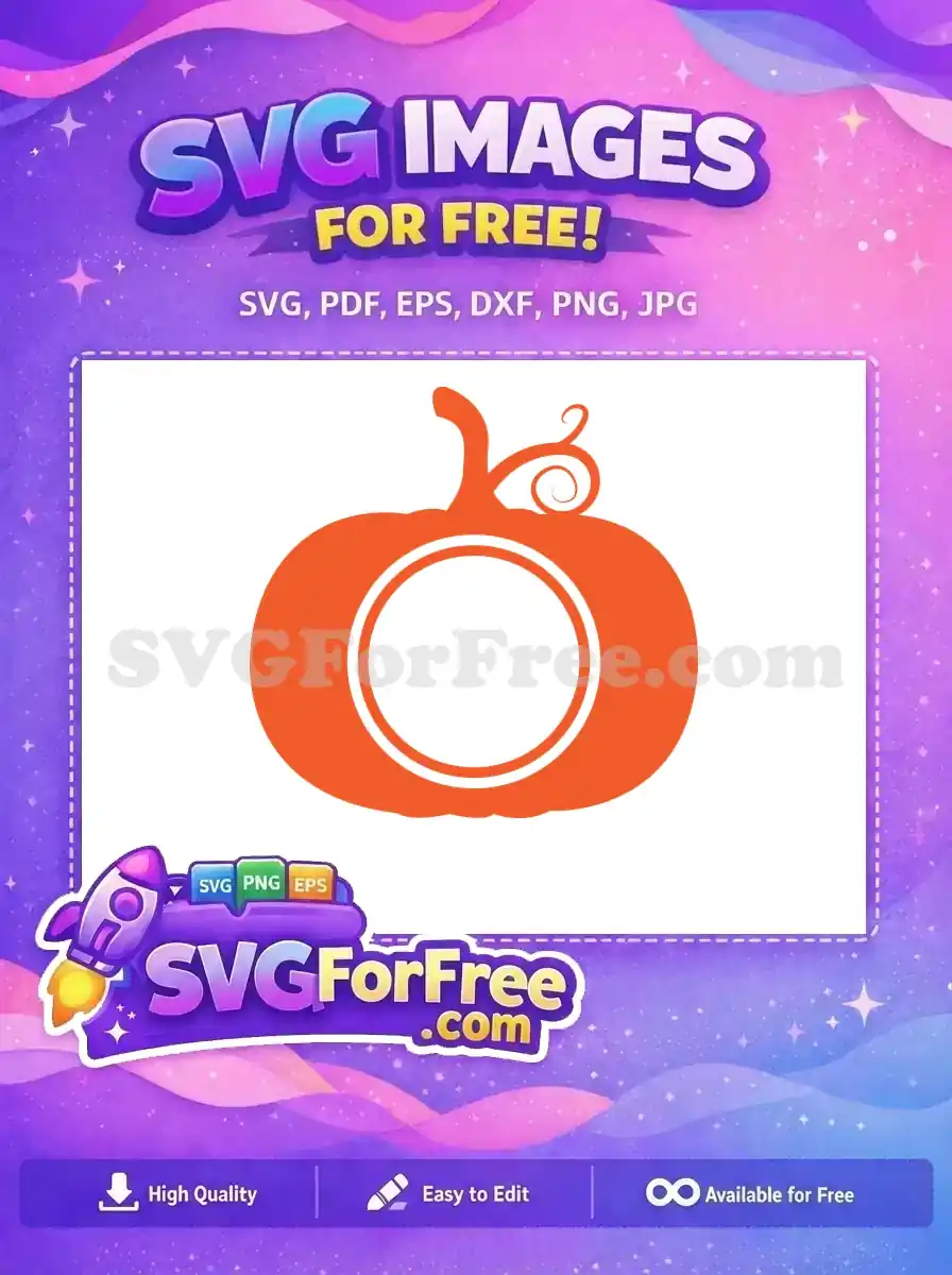 Free Orange Pumpkin Monogram Free Halloween Decoration Holidays Free SVG