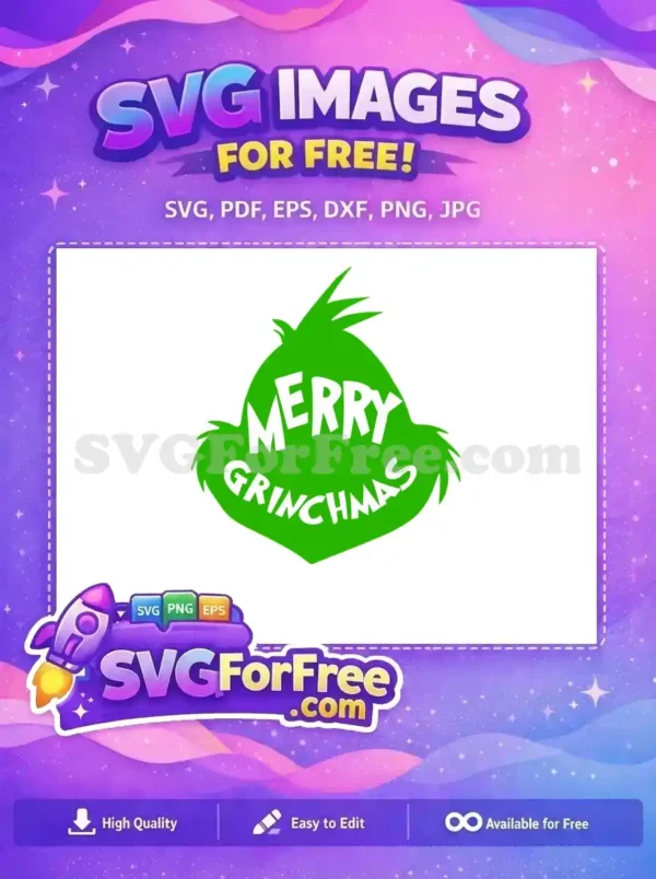 Free Green Grinch Free Merry Grinchmas Christmas Free SVG