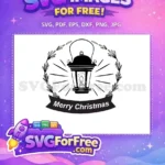 Free Candlelight Lantern Free Merry Christmas Banner Free SVG - Instant Download