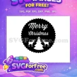 Free Antler Reindeer Silhouette Free Christmas Tree Merry Christmas Free SVG - Instant Download