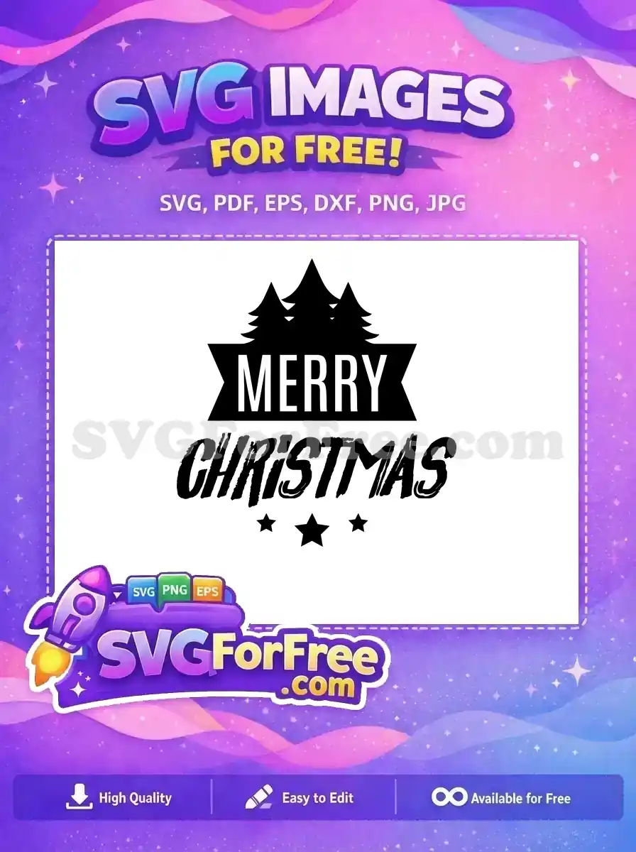 Free Merry Christmas Trees Free Stars Holidays Free SVG