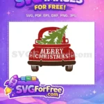 Free Red Truck Free Christmas Tree Merry Christmas Free SVG 2 - Instant Download