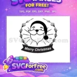 Free Santa Hat Free Floral Wreath Christmas Free SVG - Instant Download