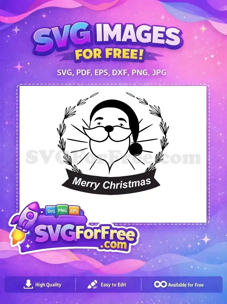 Free Santa Hat Free Floral Wreath Christmas Free SVG