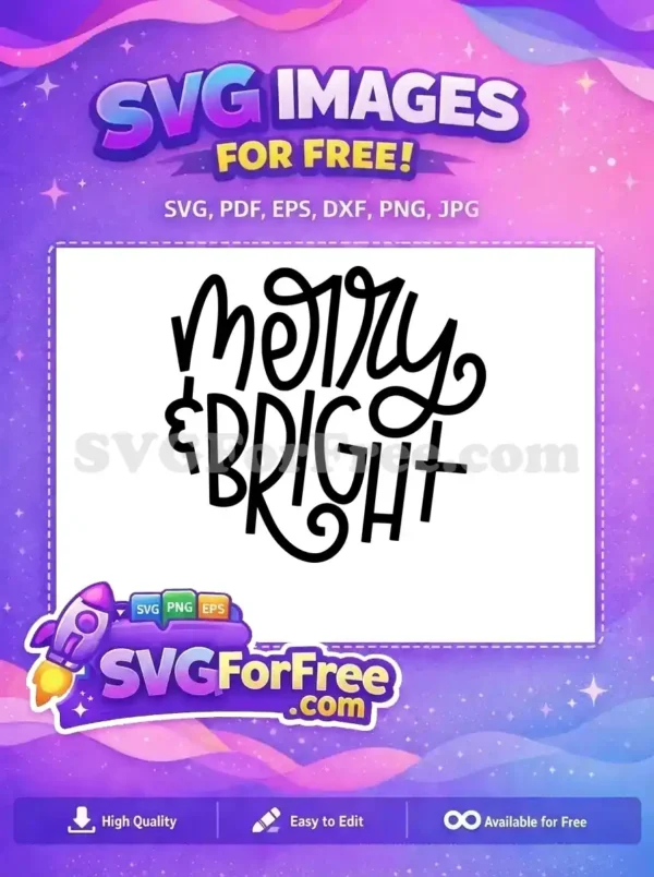 Free Merry Bold Free Bright Christmas Free SVG Free Merry Bold Free Bright Christmas Free SVG