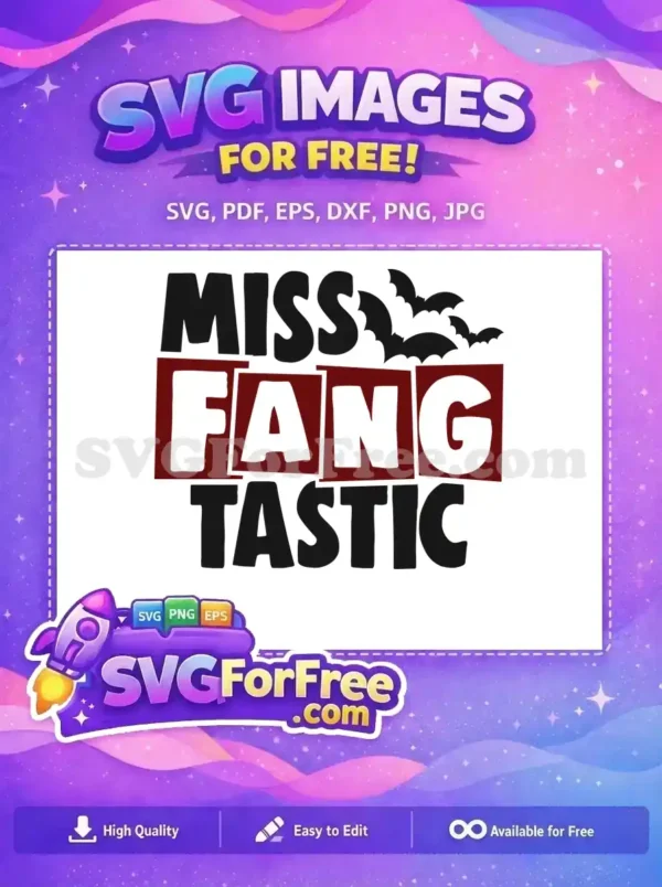 Free Miss Fang Tastic Free Bats Silhouettes Halloween Free SVG Free Miss Fang Tastic Free Bats Silhouettes Halloween Free SVG
